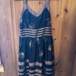 Anthropologie Black and Gray Dress